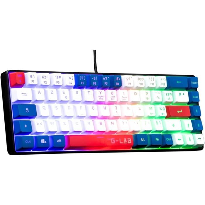 Clavier Bluetooth The G-Lab KEYZ-HYDRO-BWR/FR Azerty Français