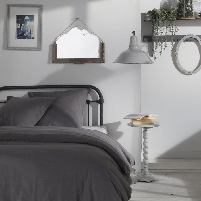 Parure de couette TODAY Gris foncé Lit king size 240 x 260 cm