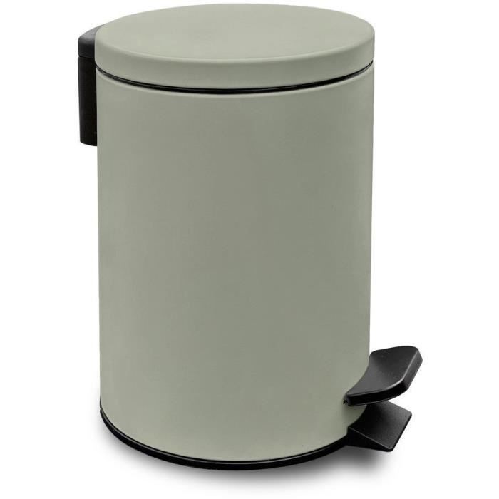 Poubelle de SDB - TODAY - UTILITY - 3 L - Ø 17 x x H 25 cm - Polypropylene - Soft Green