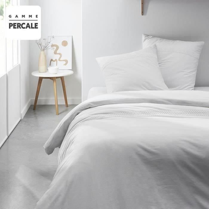 Parure de couette Prestige TODAY Percale Blanc 240 x 260 cm