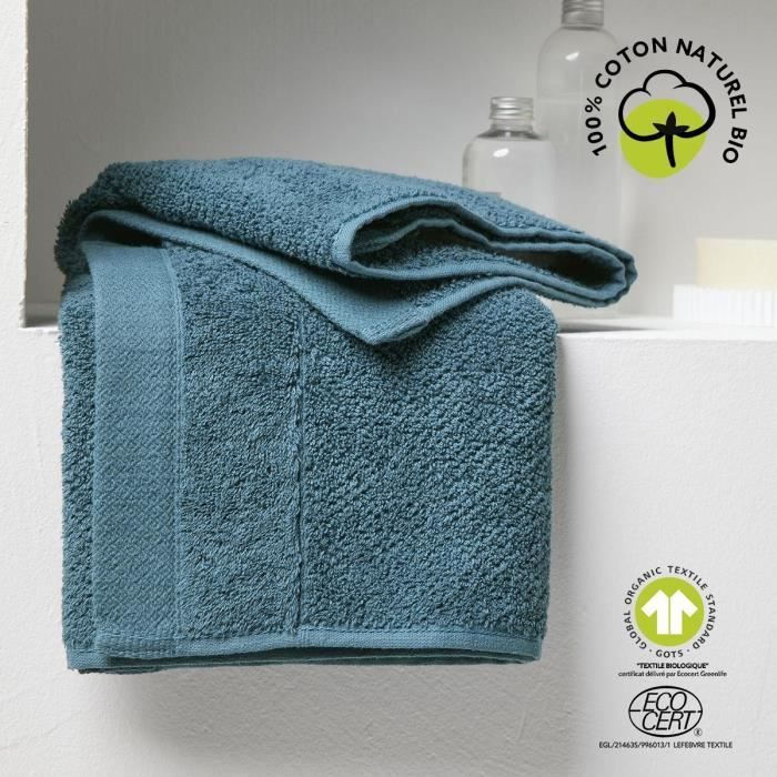 Serviette de bain - TODAY - 50 x 90 cm - Coton - Organic Paon