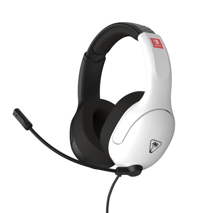 Casque gaming filaire - TURTLE BEACH - TBS-8003-05 - Airlite Fit - Sous licence officielle Nintendo pour Switch 2 - Noir & Blanc