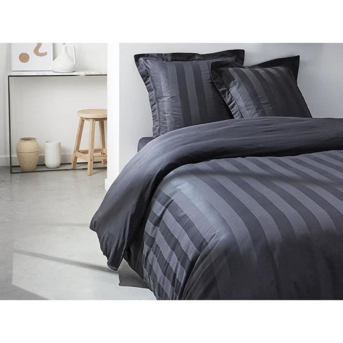 Parure de couette TODAY Satin Noir 220 x 240 cm