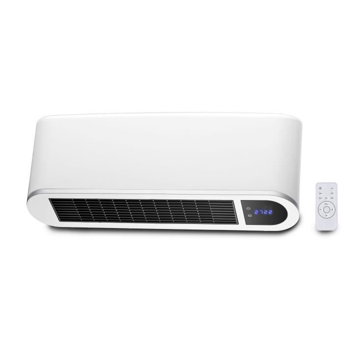 Chauffage électrique mural - 2000W - WARM TECH - Céramique - 240V - Jusqu'a 50m3 - Blanc