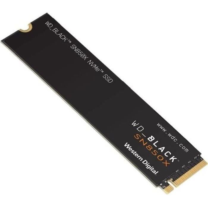 WD_BLACK SN850X WDS100T2X0E - SSD - chiffré - 1 To - interne - M.2 2280 - PCIe 4.0 x4 (NVMe) - TCG Opal Encryption 2.01 - pour Sony PlayStation 5