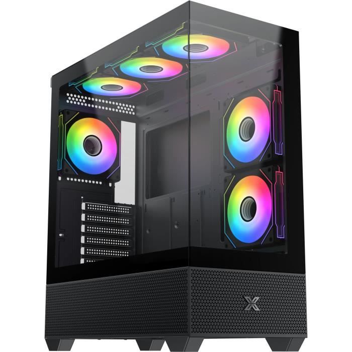 Boitier Moyen Tour ATX Xigmatek Alphard RGB avec panneau vitré (Noir)