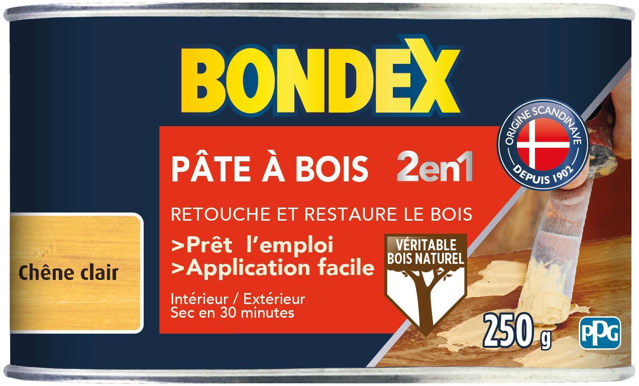 Pâte a bois 2 en 1 Chene clair - BONDEX - 250g
