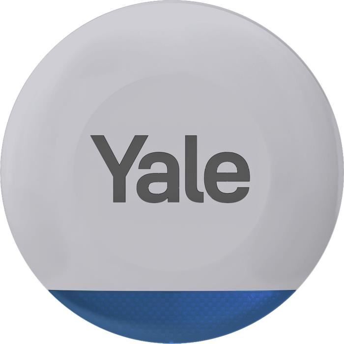 Sirene extérieure - YALE -  Pour alarme intelligente - 100 dB et lumieres LED clignotantes - Gris
