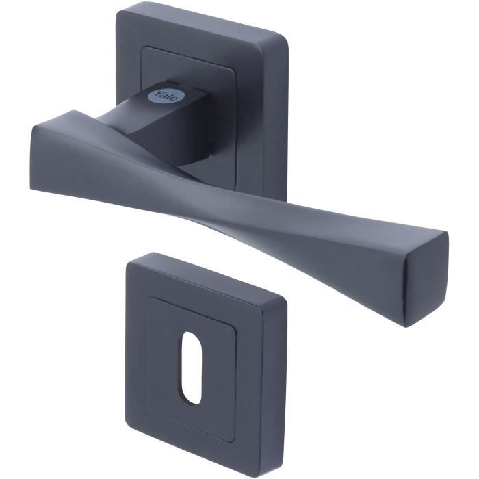 Poignée de porte Yale YPP7-V-PC Verona Noir Aluminium