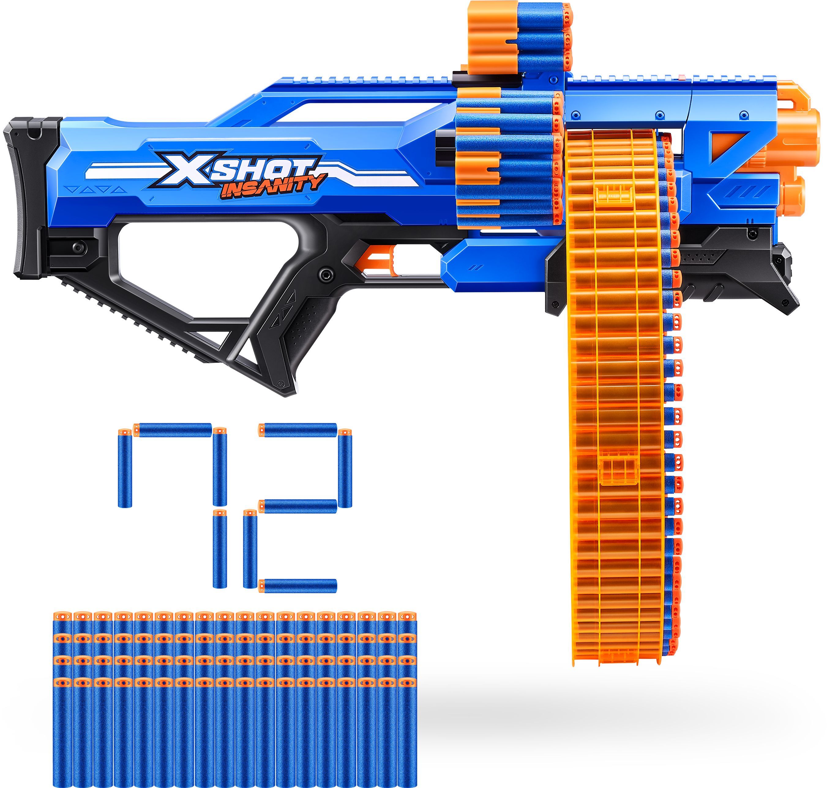 Pistolet - ZURU XSHOT - Mad Mega Barrel - 72 fléchettes