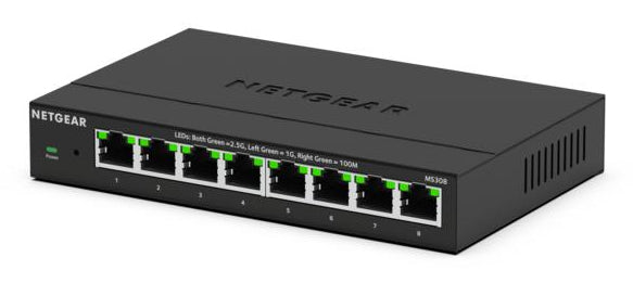 Netgear MS308E Commutateur Easy Smart Managed Essentials Ethernet Multi-Gigabit (2,5 G) à 8 ports.