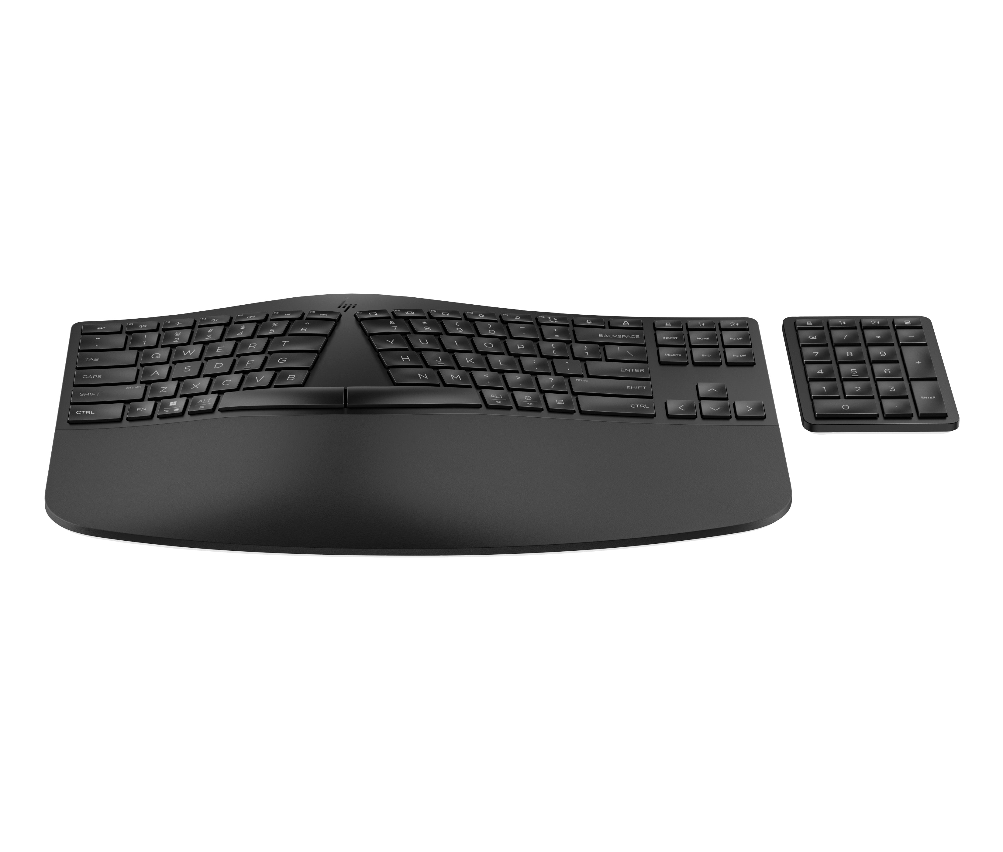 HP 965 - Ensemble clavier et pavé numérique - taille compacte, disposition à 2 zones, pavé numérique séparé, déplacement des touches à profil bas, multi-dispositifs - sans fil - Bluetooth - Français - noir