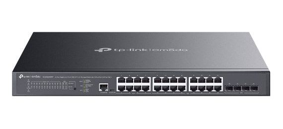TP-Link Omada SG3428XMPP V1.8 - Commutateur - C2+ - Géré - 16 x 10/100/1000 (PoE+) + 8 x 10/100/1000 (PoE++) + 4 x Ethernet 10 Go SFP+ - Montable sur rack - PoE++ (500 W)