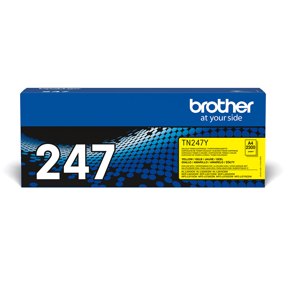 Brother TN247Y - Jaune - original - cartouche de toner - pour Brother DCP-L3510, L3517, L3550, HL-L3270, L3290, MFC-L3710, L3730, L3750, L3770