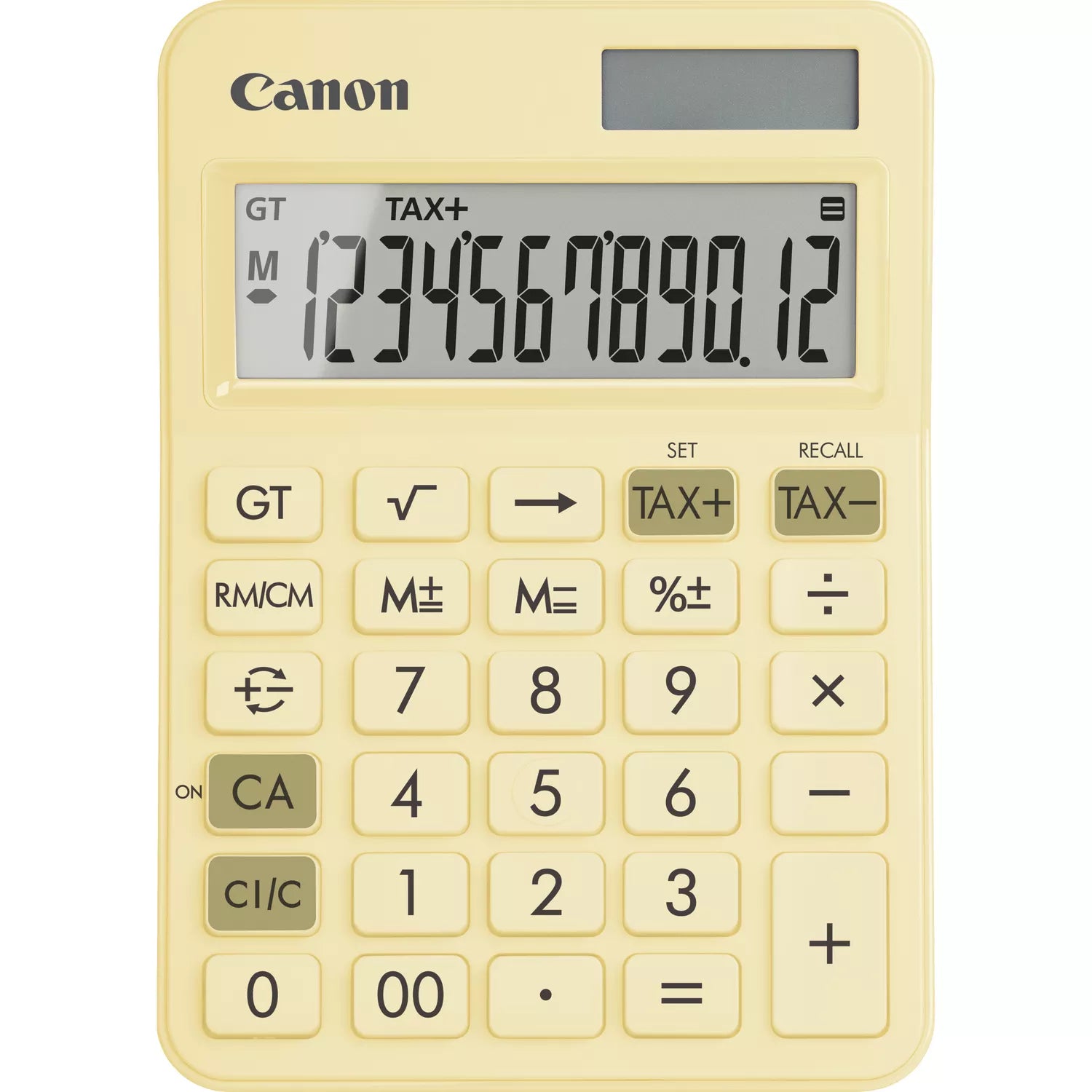 Canon LS-125KB - Calculatrice de bureau - 12 chiffres - panneau solaire, pile - jaune