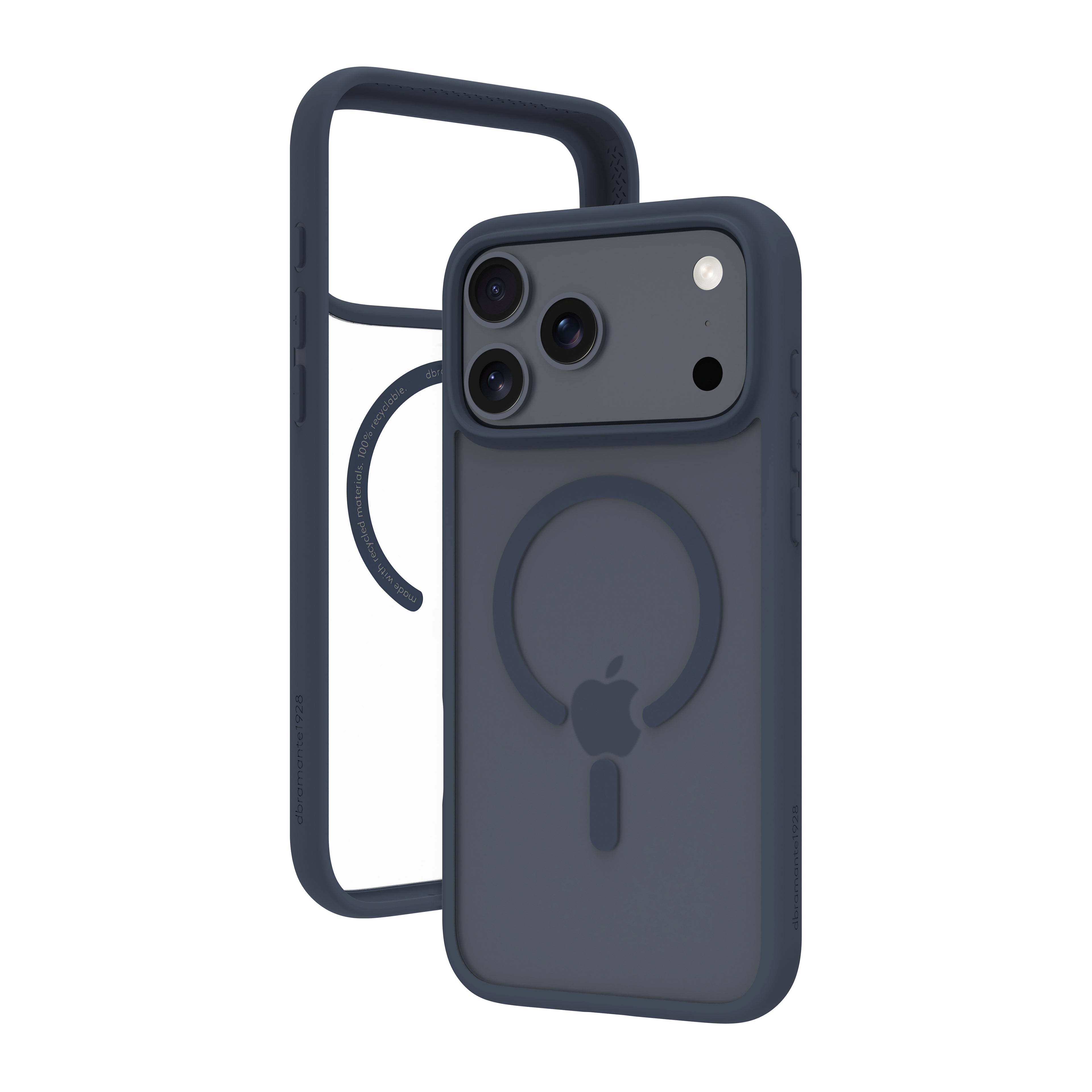 dbramante1928 Grenen - Coque de protection pour téléphone portable - compatibilité avec MagSafe - plastique - bleu, transparent