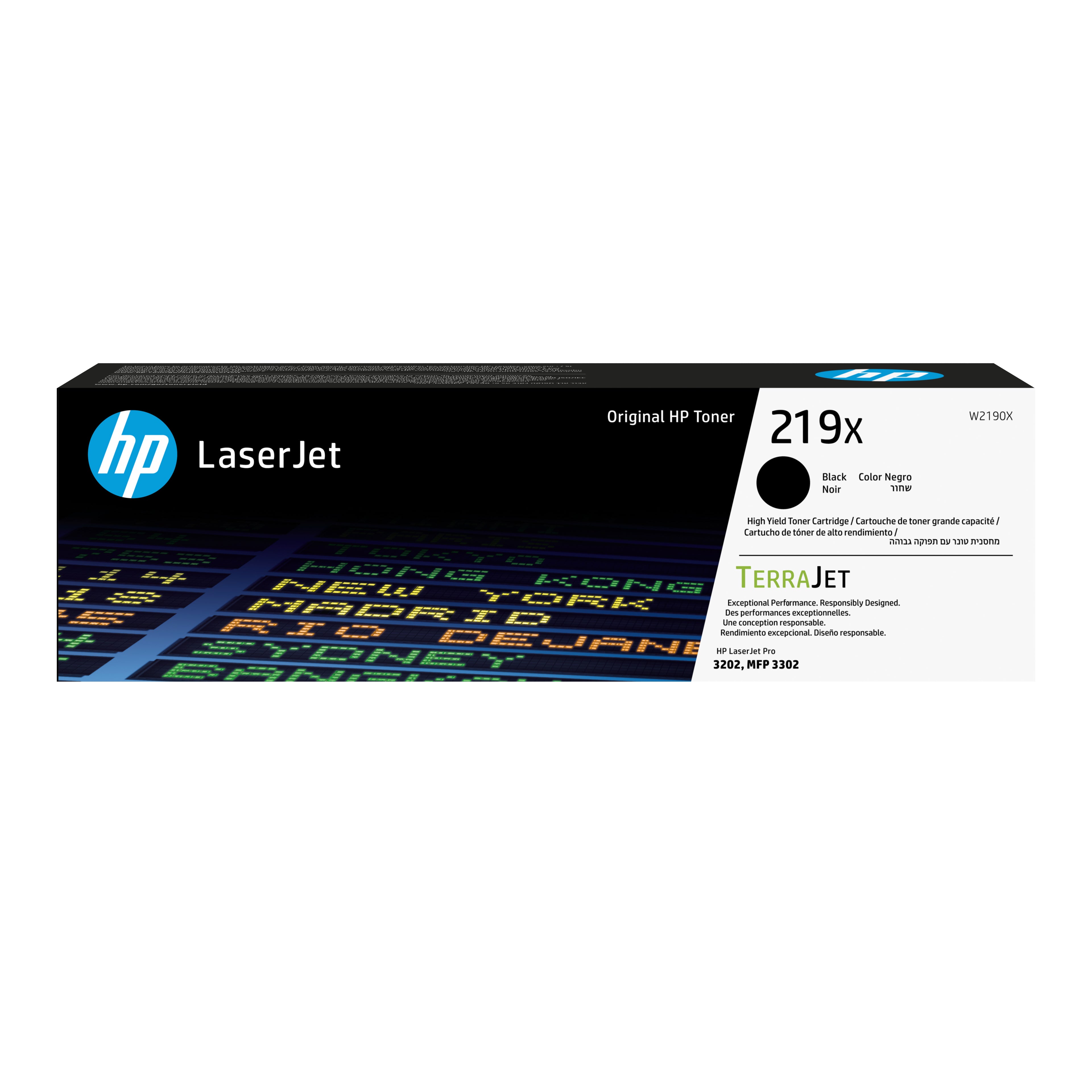 HP 219X - À rendement élevé - noir - original - LaserJet - cartouche de toner (W2190X) - pour Color LaserJet Pro MFP 3302fdn