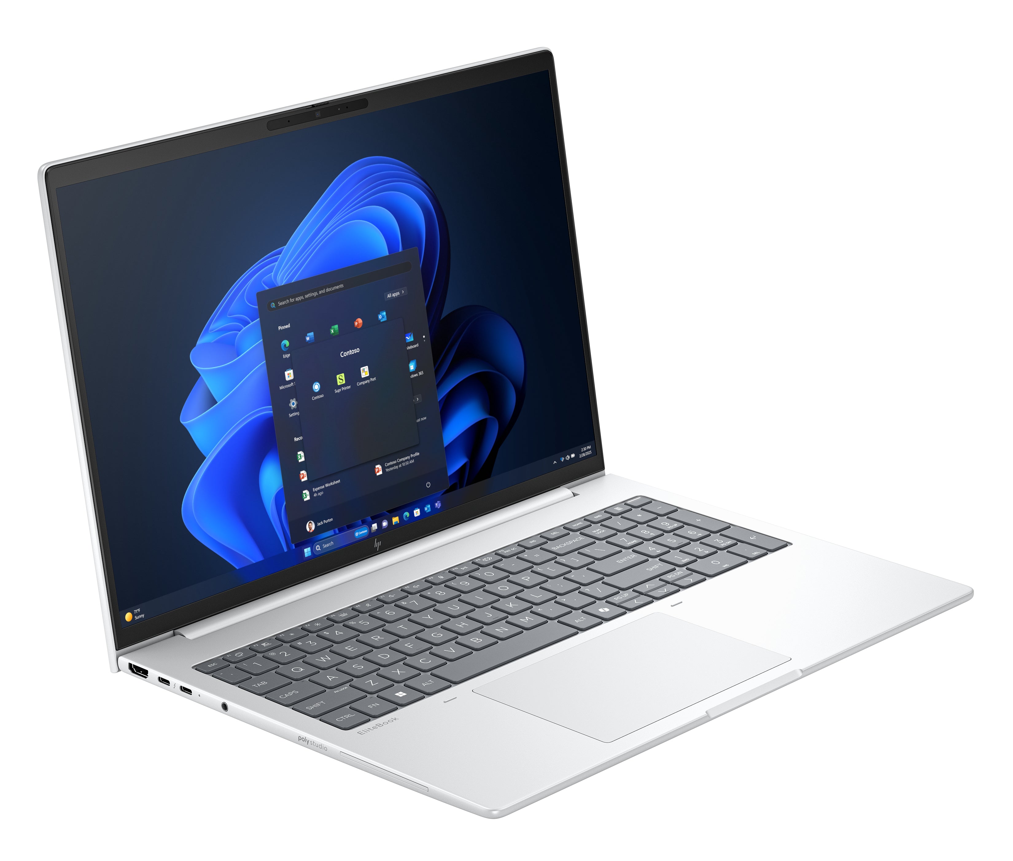 HP EliteBook 8 G1i Notebook AI - Conception de charnière à 174 degrés - Intel Core Ultra 5 - 225U / jusqu'à 4.8 GHz - Win 11 Pro - Intel Graphics - 16 Go RAM - 512 Go SSD NVMe - 16" IPS 1920 x 1200 - Wi-Fi 6E, Bluetooth - 4G LTE-A - argent glacé - clavier
