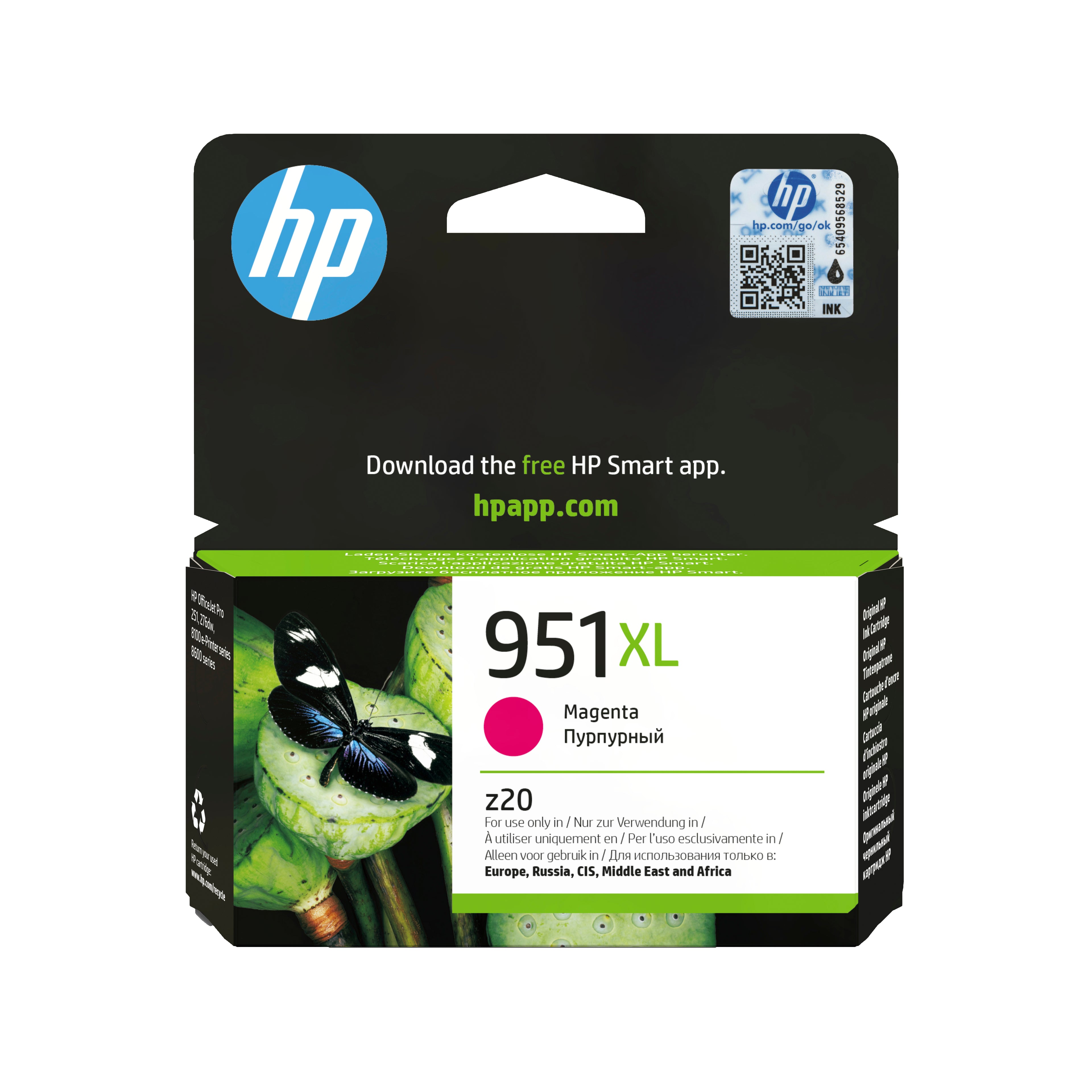 HP 951XL - À rendement élevé - magenta - original - cartouche d'encre - pour Officejet Pro 251, 276, 8100, 8600, 8600 N911, 8610, 8615, 8616, 8620, 8625, 8630, 8640