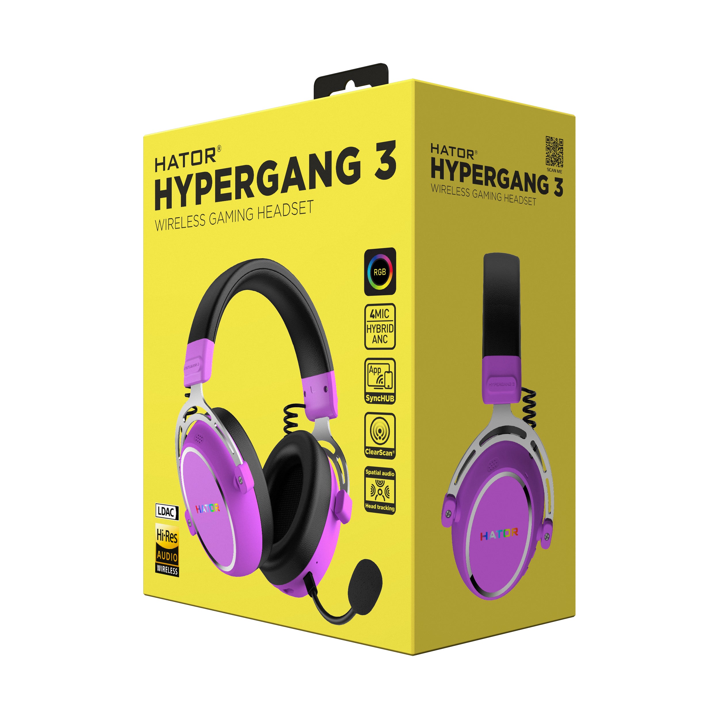 Casque Gamer sans fil Hator Hypergang 3 (Violet)