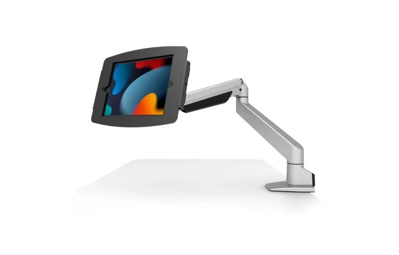 Compulocks iPad Mini 8.3" Bras telescopique articulé argenté avec boîtier Space Noir - Kit de montage (bras articulé, enceinte) - pour tablette - verrouillable - aluminium de haute qualité - noir, argent - Taille d'écran : 8.3" - montrable sur bureau, con