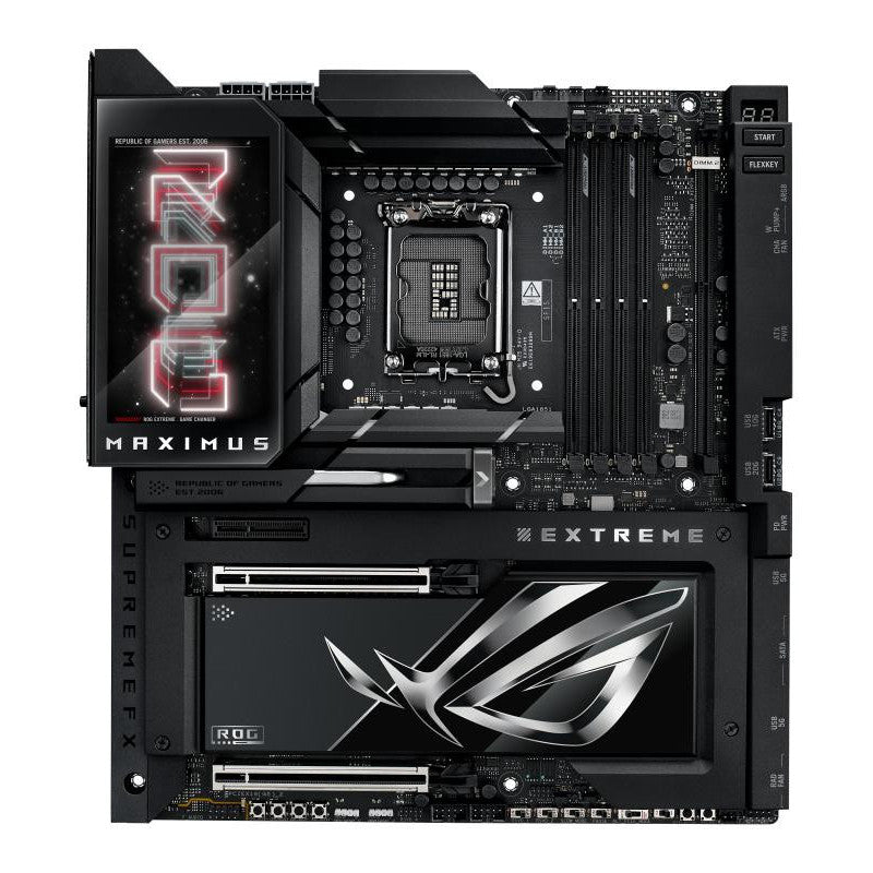 ASUS ROG MAXIMUS Z890 EXTREME - Carte-mère - ATX - Socket LGA1851 - Z890 Chipset - USB4, USB 3.2 Gen 1, USB-C 3.2 Gen2, USB 3.2 Gen 2 - Wi-Fi 7, Bluetooth, 10 Gigabit LAN - carte graphique embarquée (unité centrale requise) - audio HD (8 canaux)