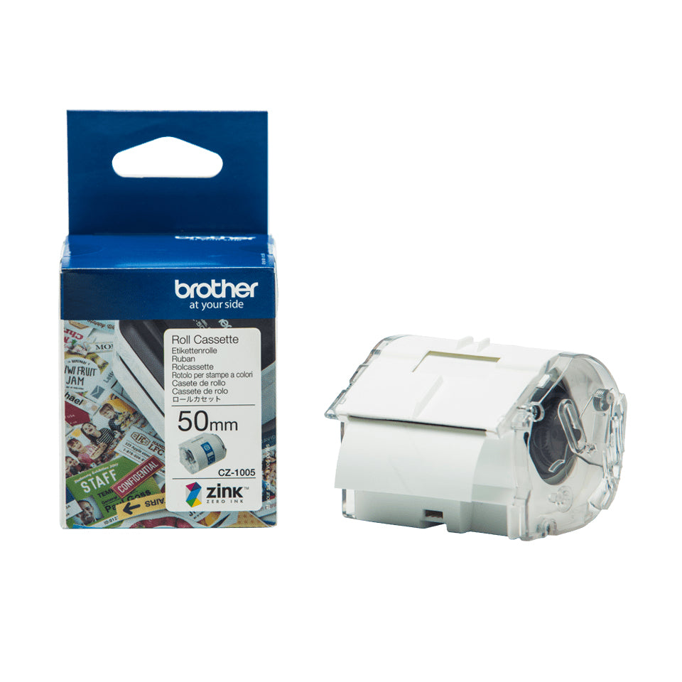 Ruban Laminé pour Etiqueteuses Brother CZ-1005 50 mm
