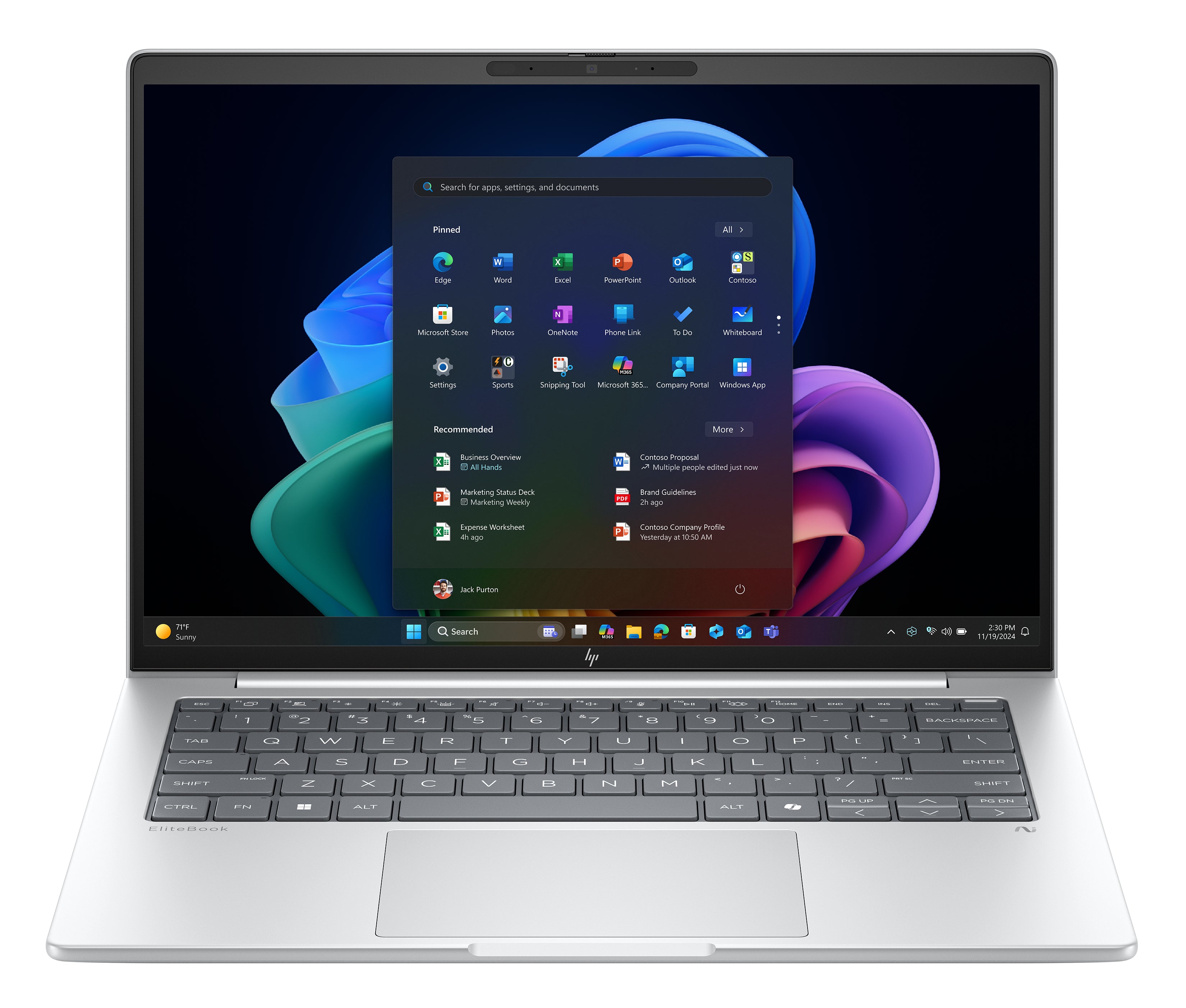 HP EliteBook 8 G1a Notebook Next Gen AI - Conception de charnière à 169 degrés - AMD Ryzen AI 5 - 340 / jusqu'à 4.8 GHz - Win 11 Pro - Radeon 840M - 32 Go RAM - 512 Go SSD NVMe - 14" IPS 1920 x 1200 - Wi-Fi 7, Bluetooth - argent glacé - clavier : Français