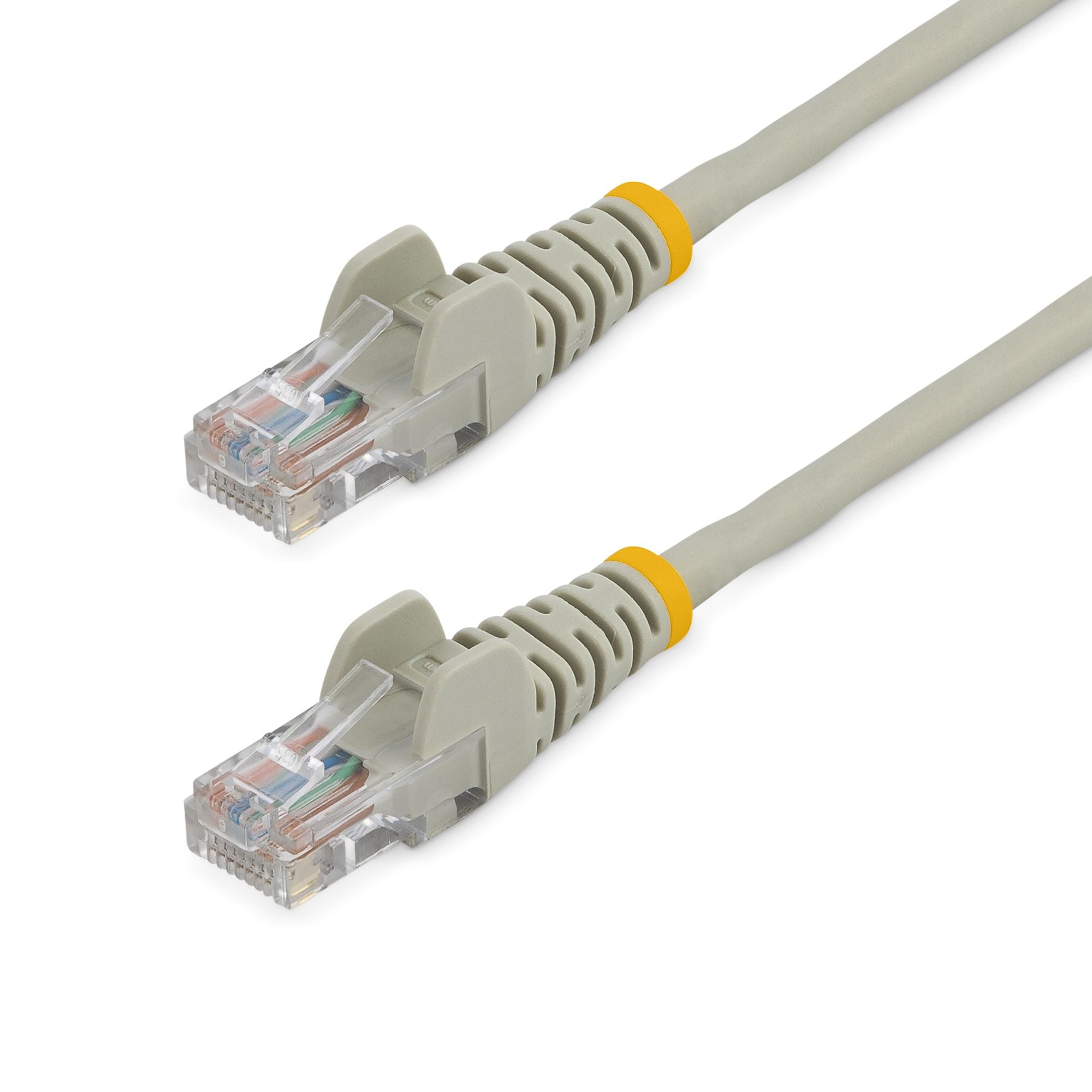 StarTech.com Câble réseau Cat5e UTP sans crochet de 3 m - Cordon Ethernet RJ45 anti-accroc - Câble patch - M/M - Gris - Cordon de raccordement - RJ-45 (M) pour RJ-45 (M) - 3 m - UTP - CAT 5e - moulé, sans crochet - gris