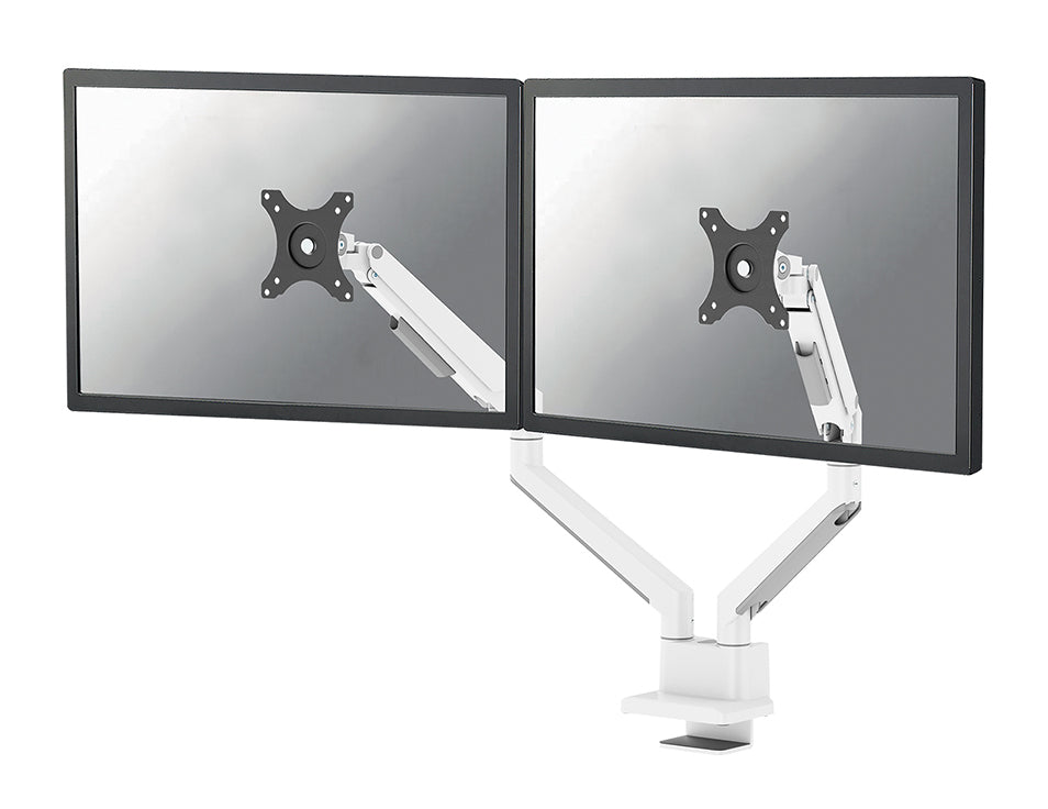 Neomounts NEXT Slim DS70-250WH2 - Kit de montage (bras articulé) - pleine action - pour 2 moniteurs - aluminium - blanc - Taille d'écran : 17"-32" - montrable sur bureau