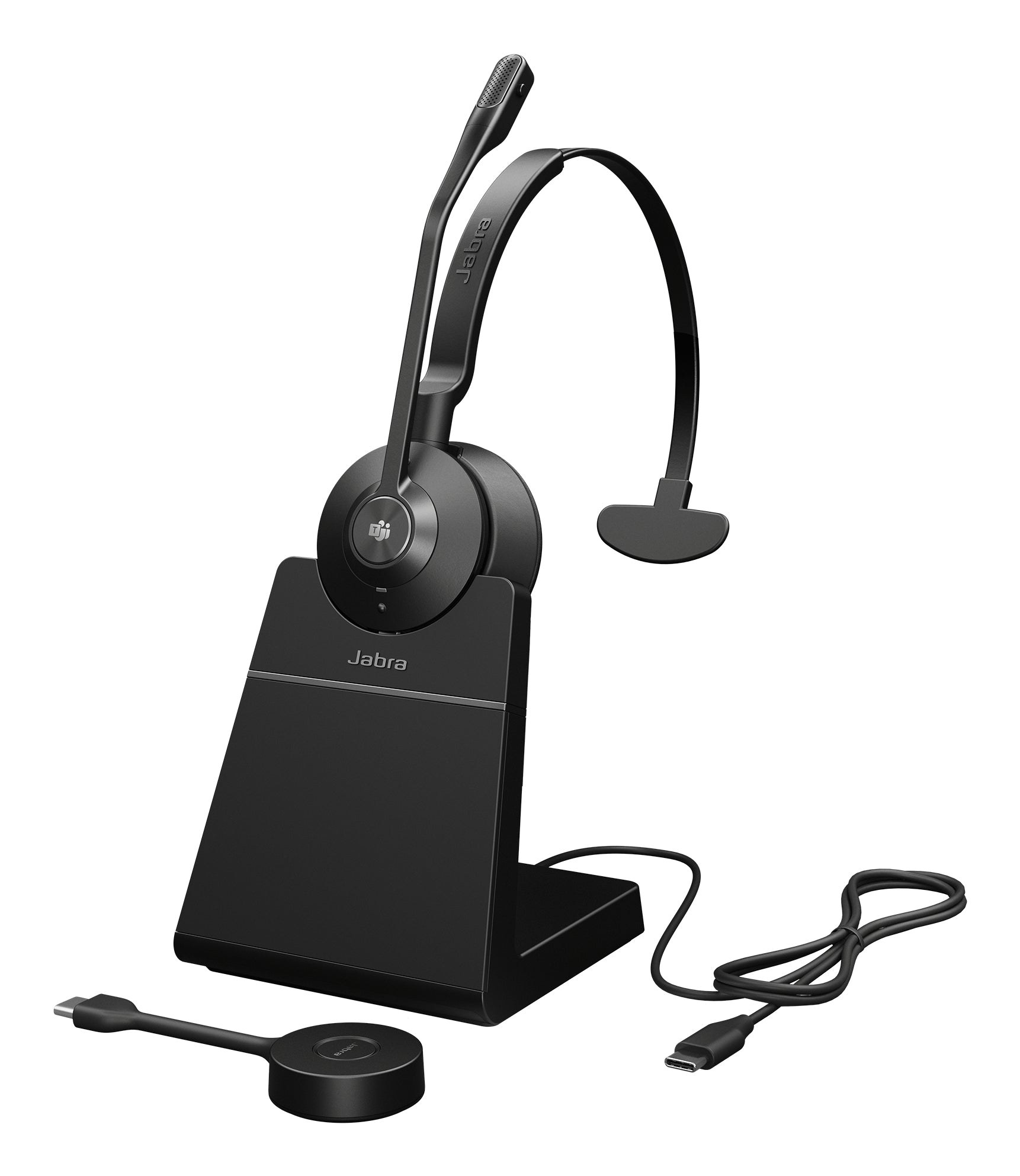 Jabra Engage 55 SE Mono - Micro-casque - sur-oreille - DECT - sans fil - USB-C via adaptateur DECT - Certifié pour Microsoft Teams