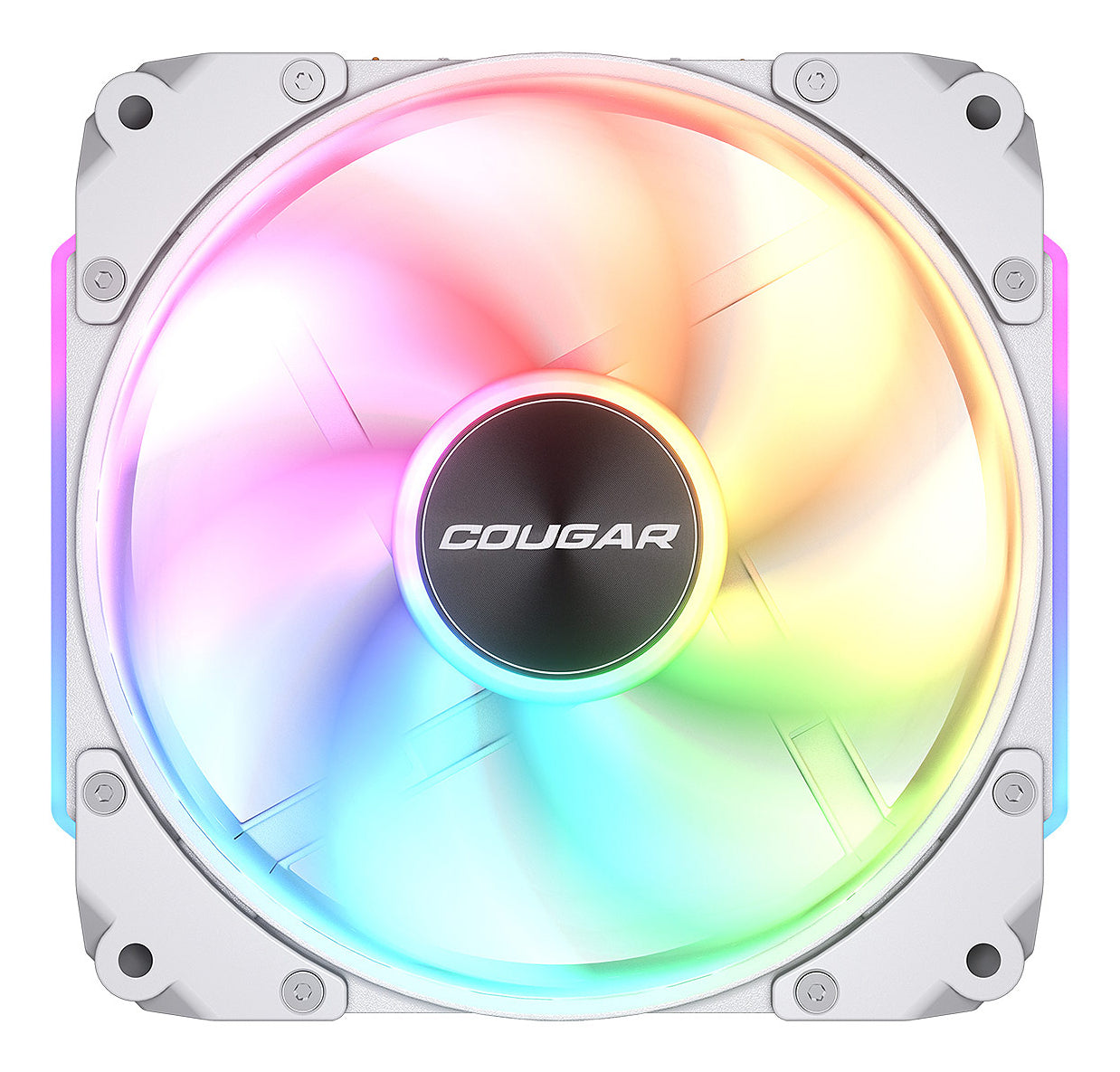 Lot de 3 Ventilateurs de boitier Cougar Apolar RGB - 12cm (Blanc)