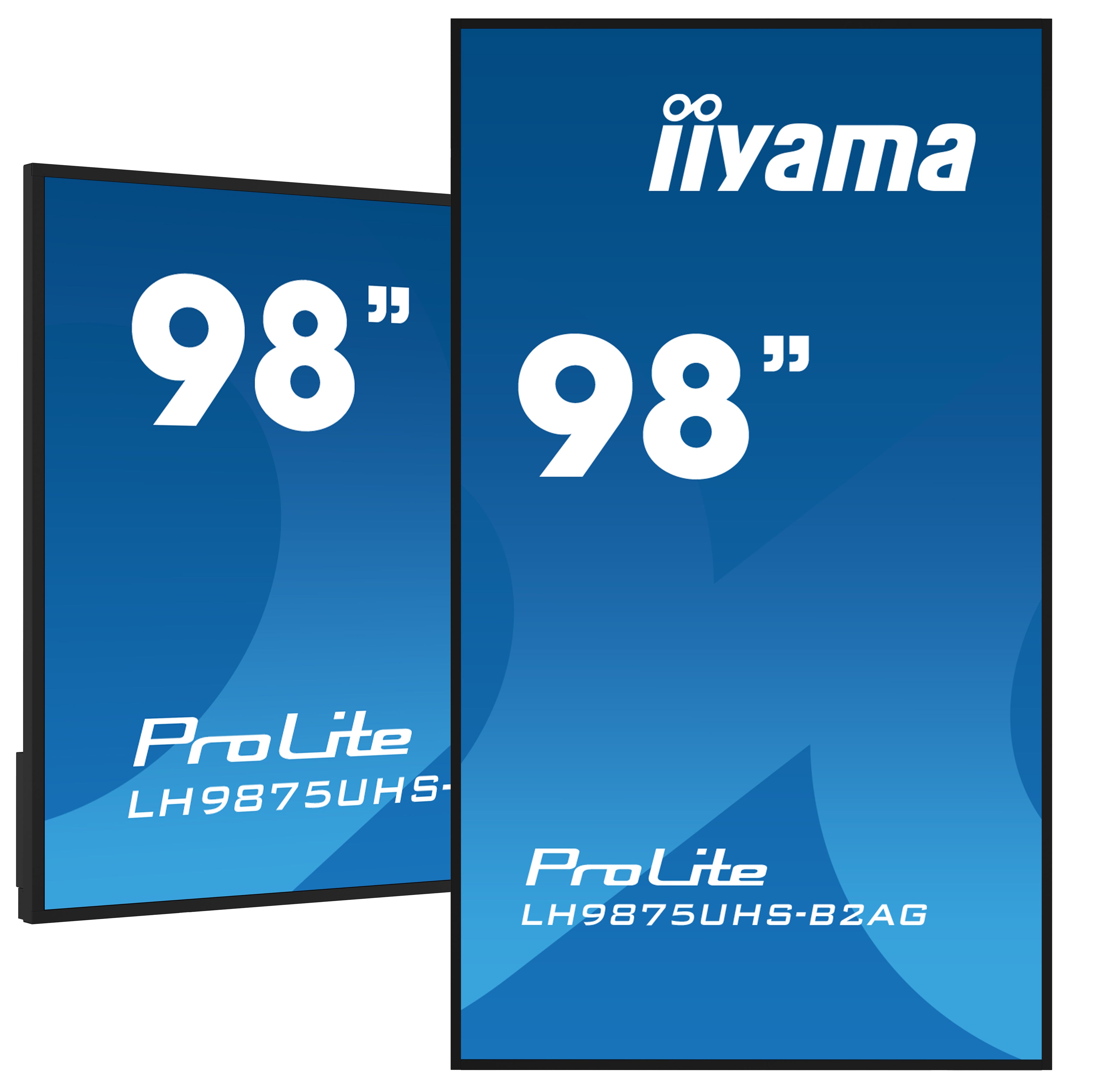 iiyama ProLite LH9875UHS-B2AG - Classe de diagonale 98" (97.5" visualisable) écran LCD rétro-éclairé par LED - signalisation numérique - avec lecteur multimédia intégré / capacité PC à insertion optionnelle - 4K UHD (2160p) 3840 x 2160 - cadre noir avec f