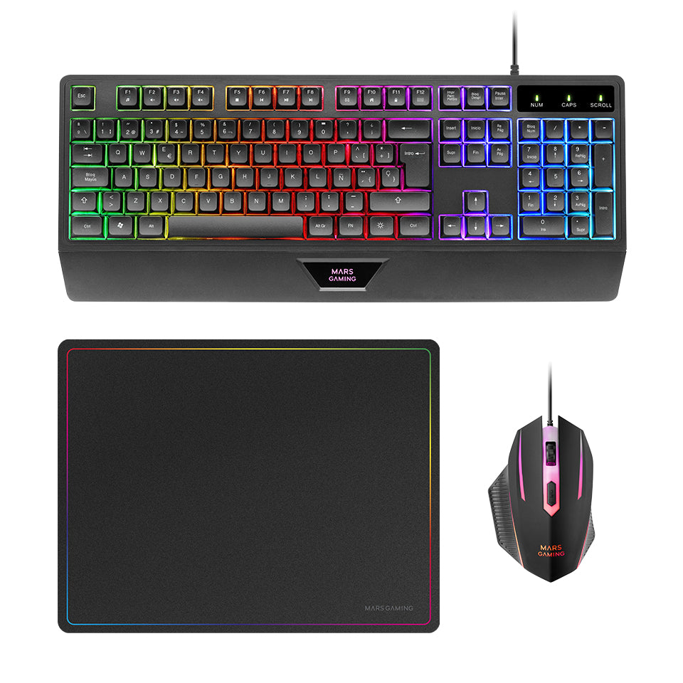 Clavier Mars Gaming MCP124ES Noir
