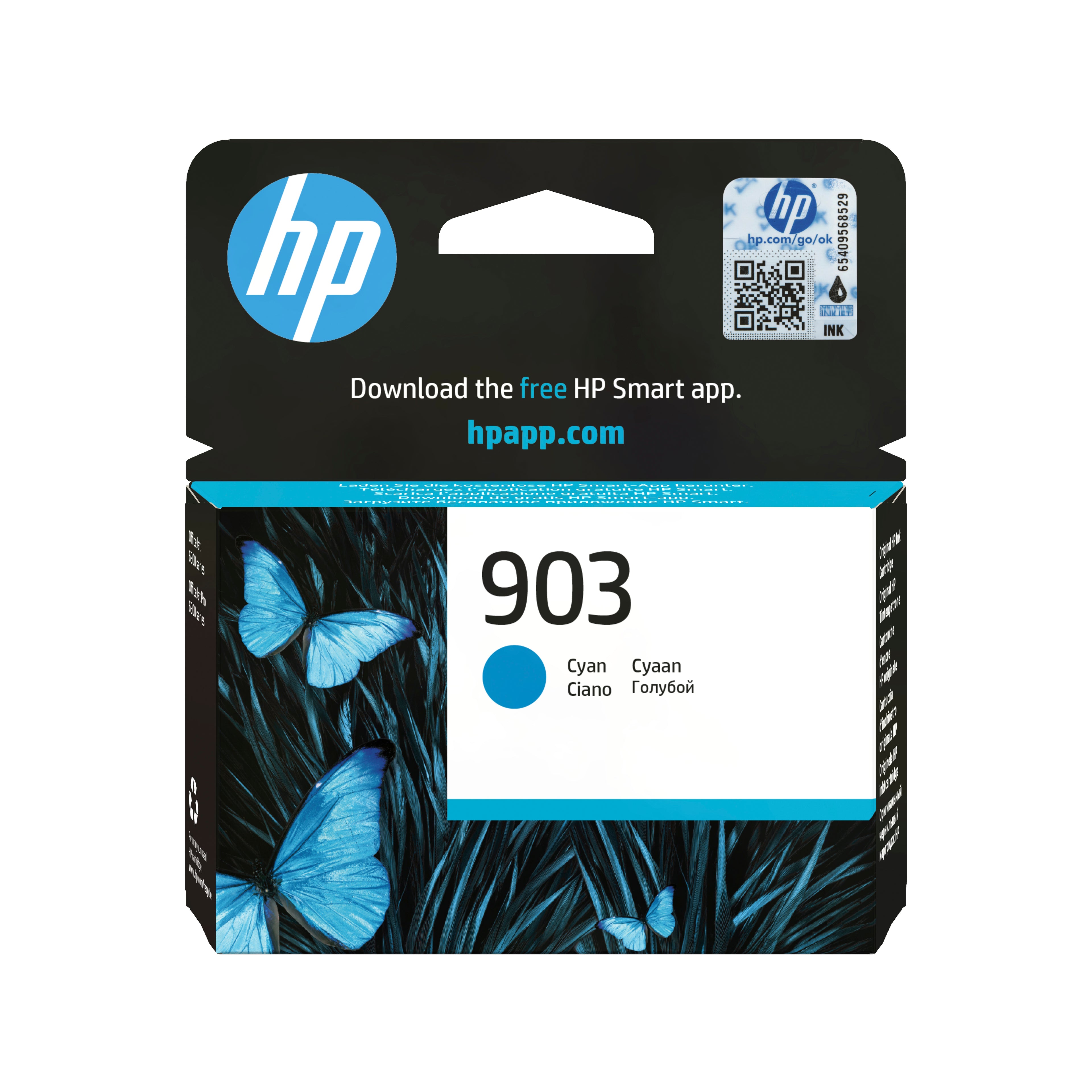 Cartouche d'encre originale HP T6L87AE Cyan