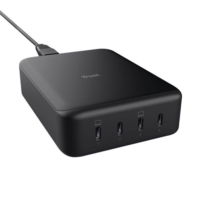 Chargeur de bureau Trust Maxo GaN 4 - 4x USB-C - 240W (Noir)