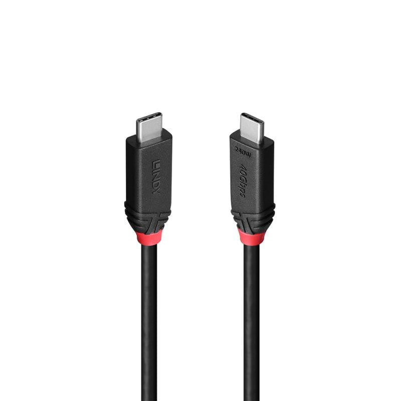 Câble USB-C vers USB-C LINDY 37001 Noir 1 m