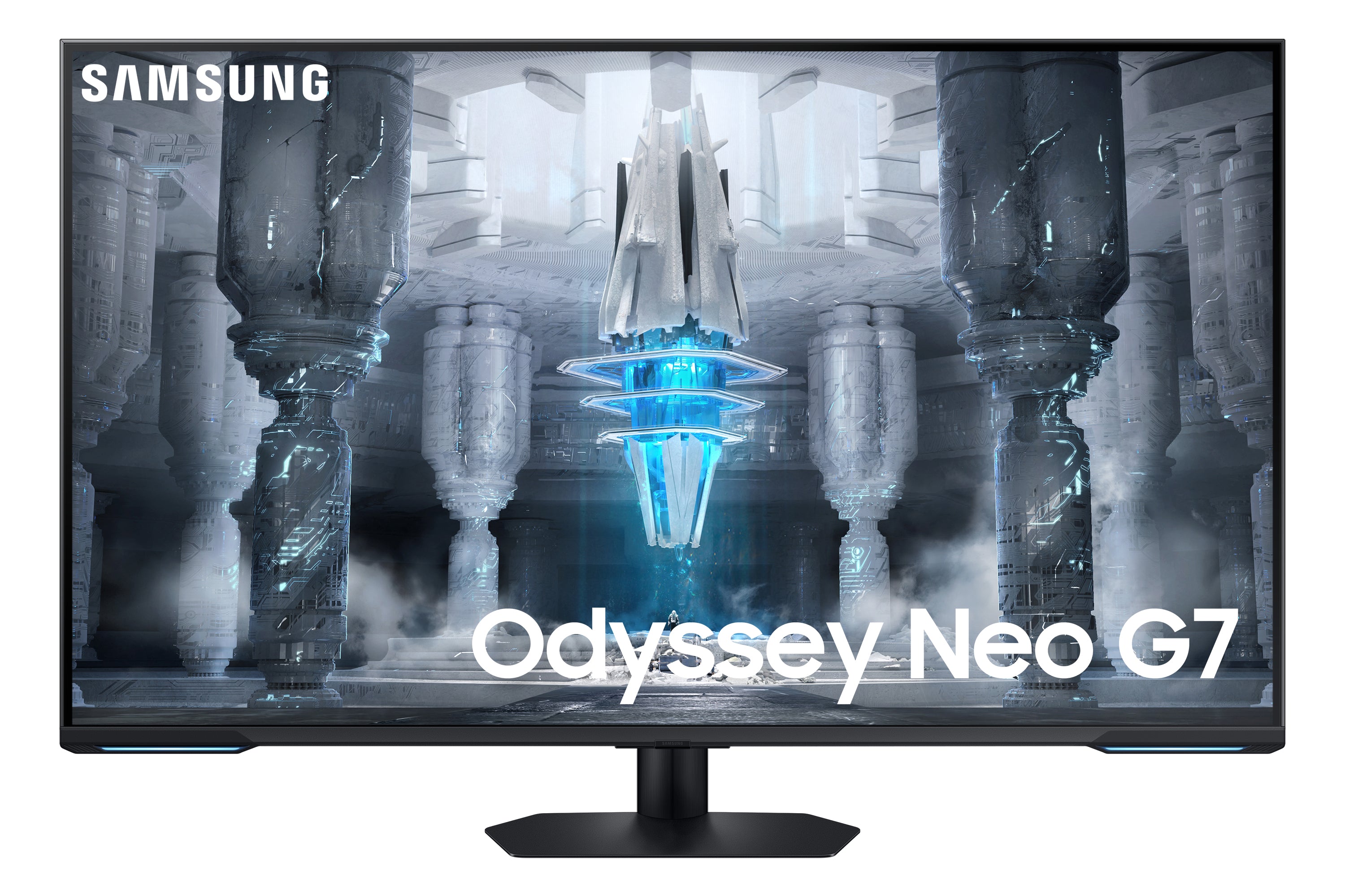 Samsung Odyssey Neo G7 S43CG700NU - G70NC Series - moniteur QLED - Intelligent - jeux - 43" - 3840 x 2160 4K @ 144 Hz - VA - 400 cd/m² - 4250:1 - DisplayHDR 600 - 1 ms - 2xHDMI, DisplayPort - haut-parleurs - noir, blanc