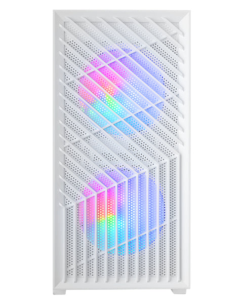 Boitier Mini Tour Micro ATX Mars Gaming MC-Vortex RGB avec panneau vitré (Blanc)