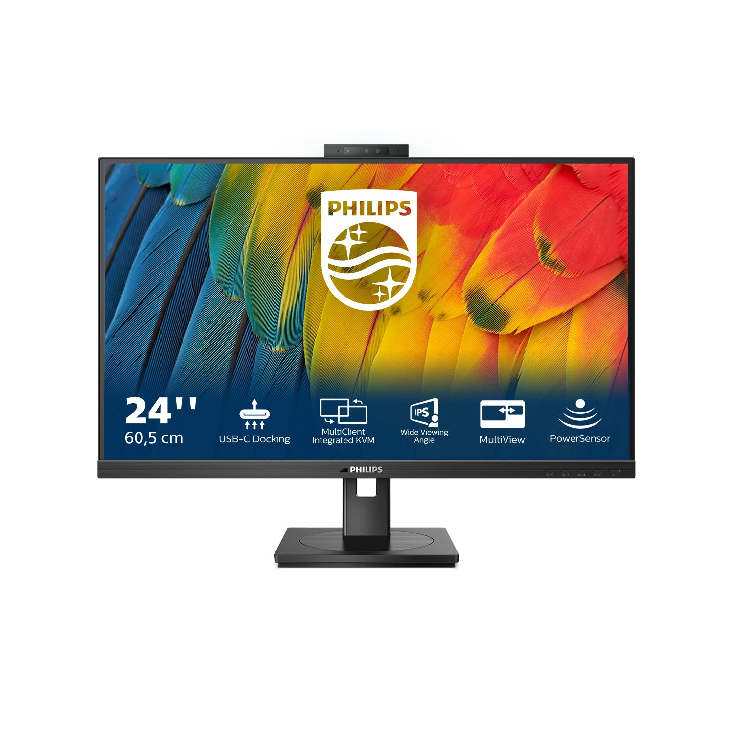 Philips 24B1U5301H - 5000 Series - écran LED - USB - 23.8" - 1920 x 1080 Full HD (1080p) @ 75 Hz - IPS - 300 cd/m² - 1000:1 - 4 ms - HDMI, DisplayPort, USB-C - haut-parleurs - noir