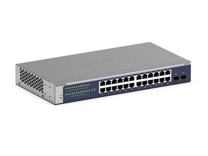 NETGEAR GS724T - Version 6 - commutateur - L3 Lite - intelligent - 24 x 10/100/1000 + 2 x SFP - de bureau, Montable sur rack