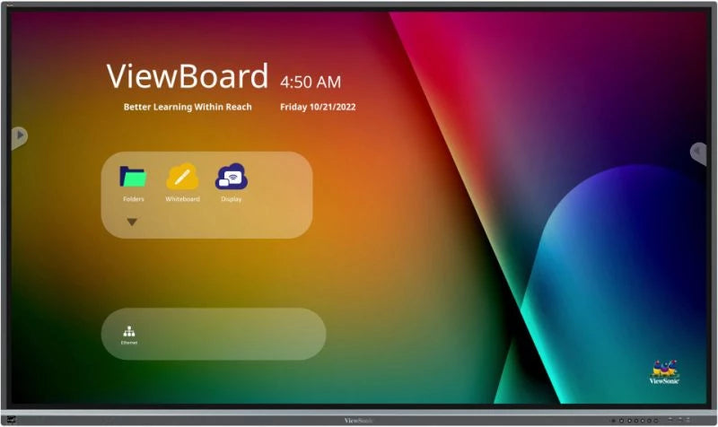 ViewSonic ViewBoard IFP7550-5F - Classe de diagonale 75" 50-5F Series écran LCD rétro-éclairé par LED - signalétique numérique interactive - avec écran tactile (multi-touch) / capacité PC en option (slot-in) - 4K UHD (2160p) 3840 x 2160 - LED à éclairage