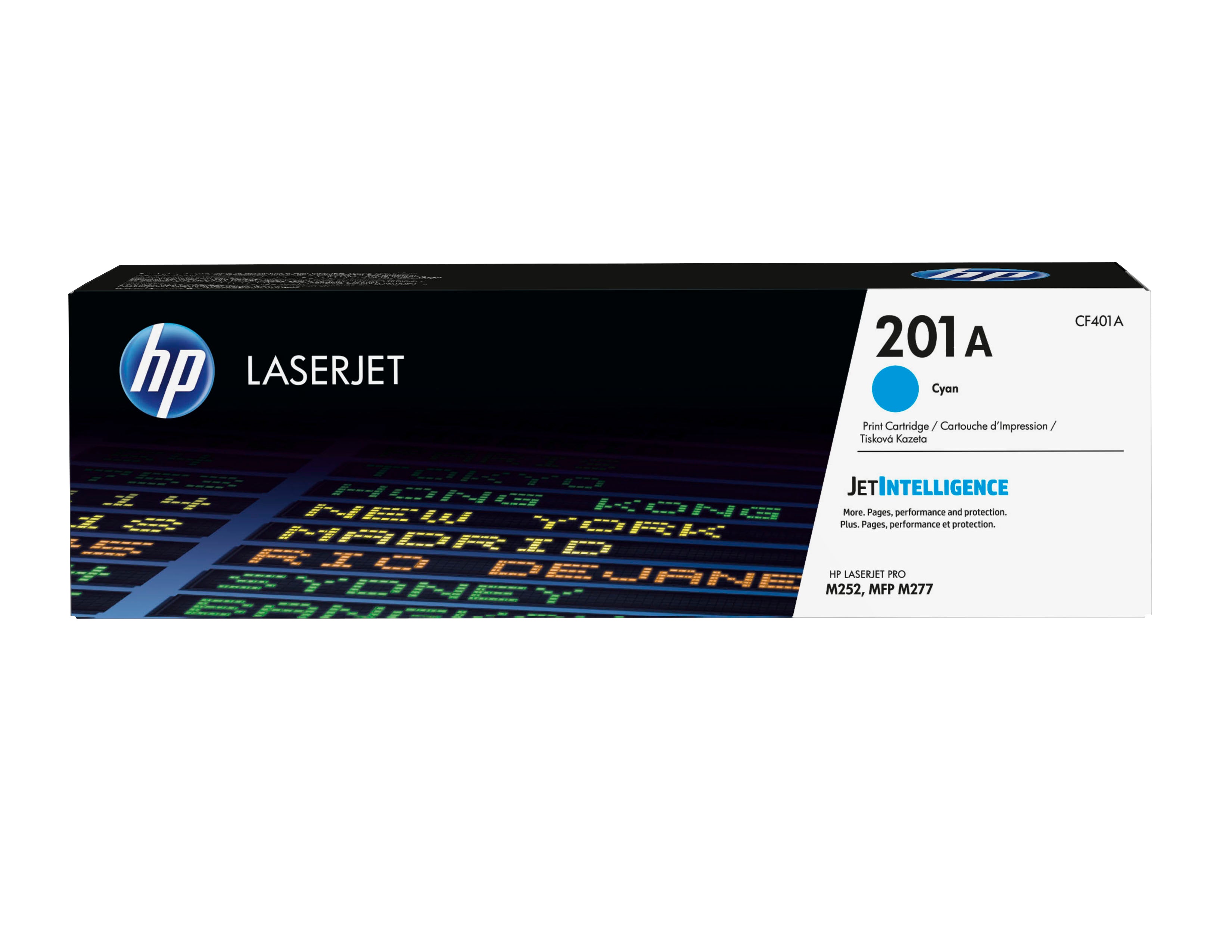HP 201A - Cyan - original - LaserJet - cartouche de toner (CF401A) - pour Color LaserJet Pro M252dn, M252dw, M252n, MFP M277c6, MFP M277dw, MFP M277n