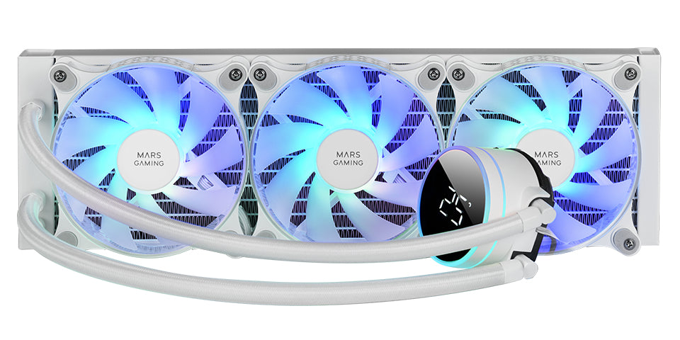 Kit Watercooling AIO Mars Gaming ML-LCD RGB - 360mm (Blanc)