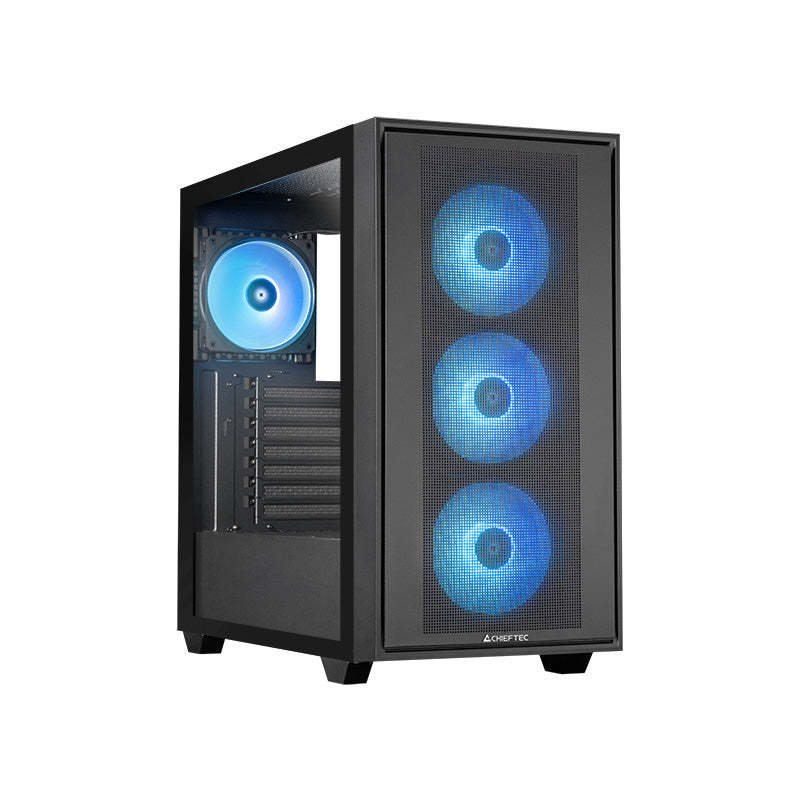 Boitier Moyen Tour ATX Chieftec Hunter 3 RGB avec panneau vitré (Noir)