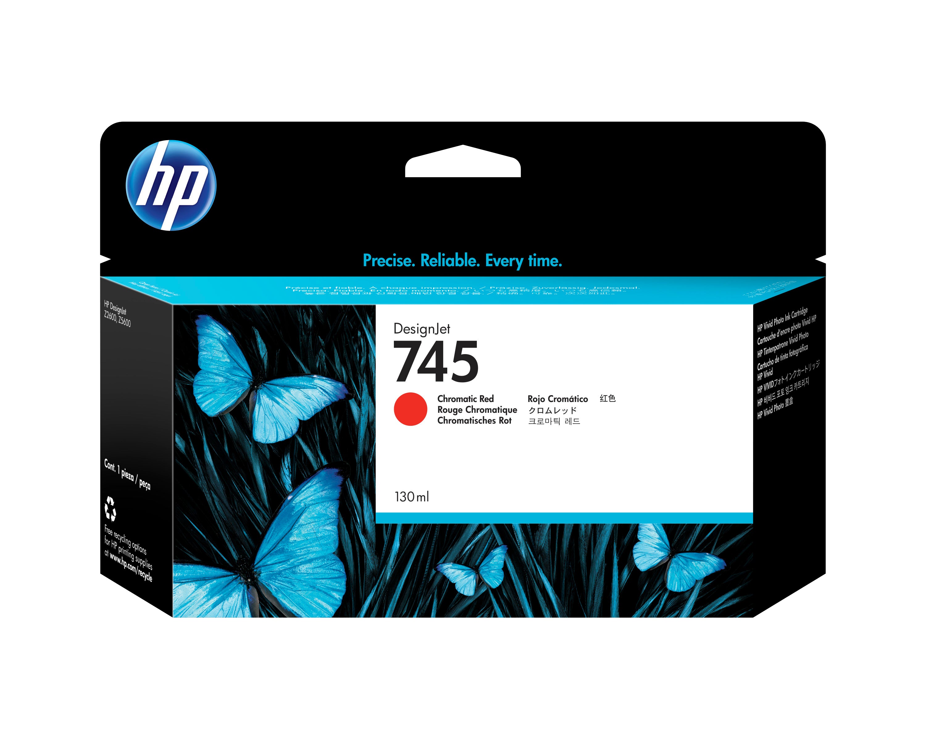 HP 745 - 130 ml - rouge chromatique - original - DesignJet - cartouche d'encre - pour DesignJet Z2600 PostScript, Z5600 PostScript
