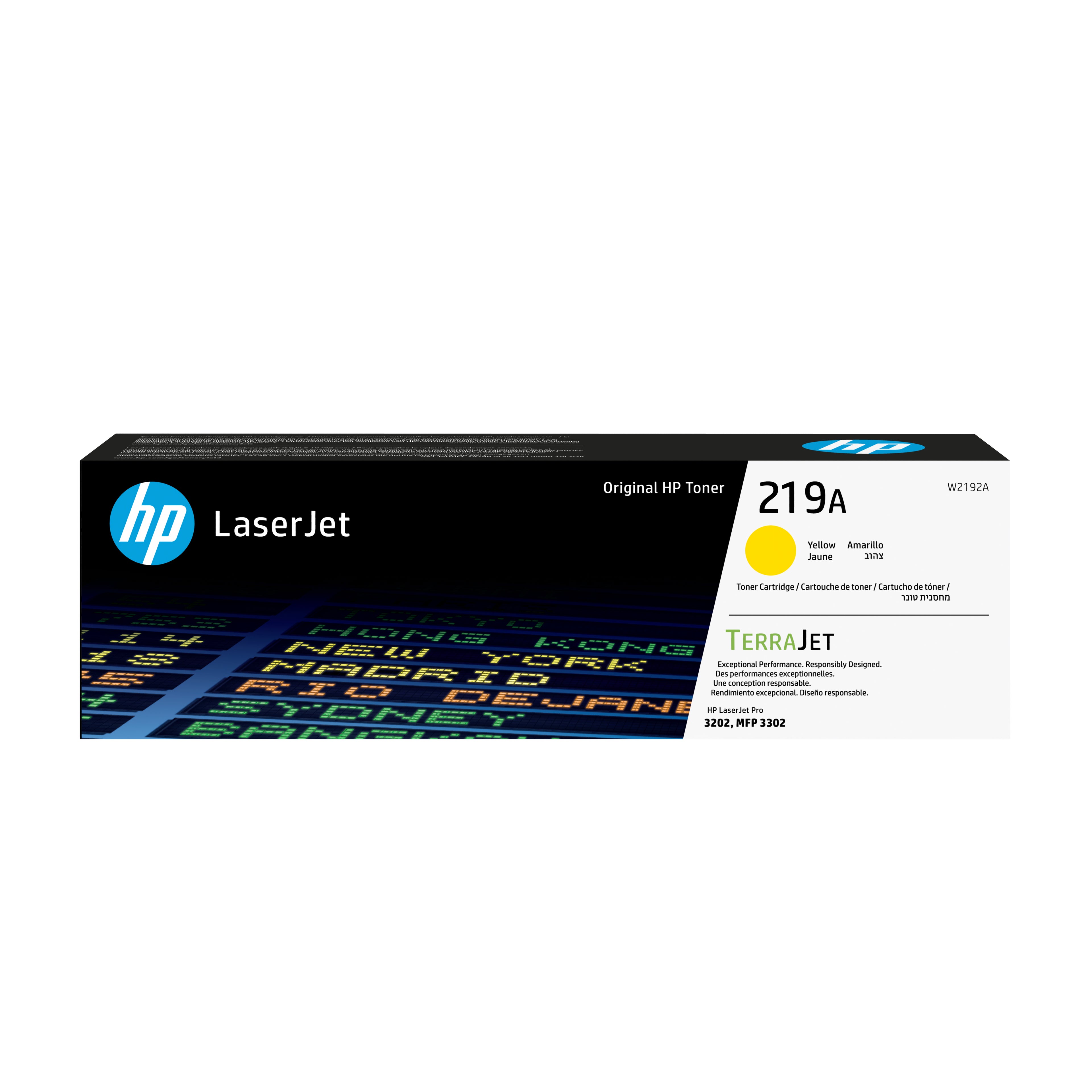 HP 219A - Jaune - original - LaserJet - cartouche de toner (W2192A) - pour Color LaserJet Pro MFP 3302fdn