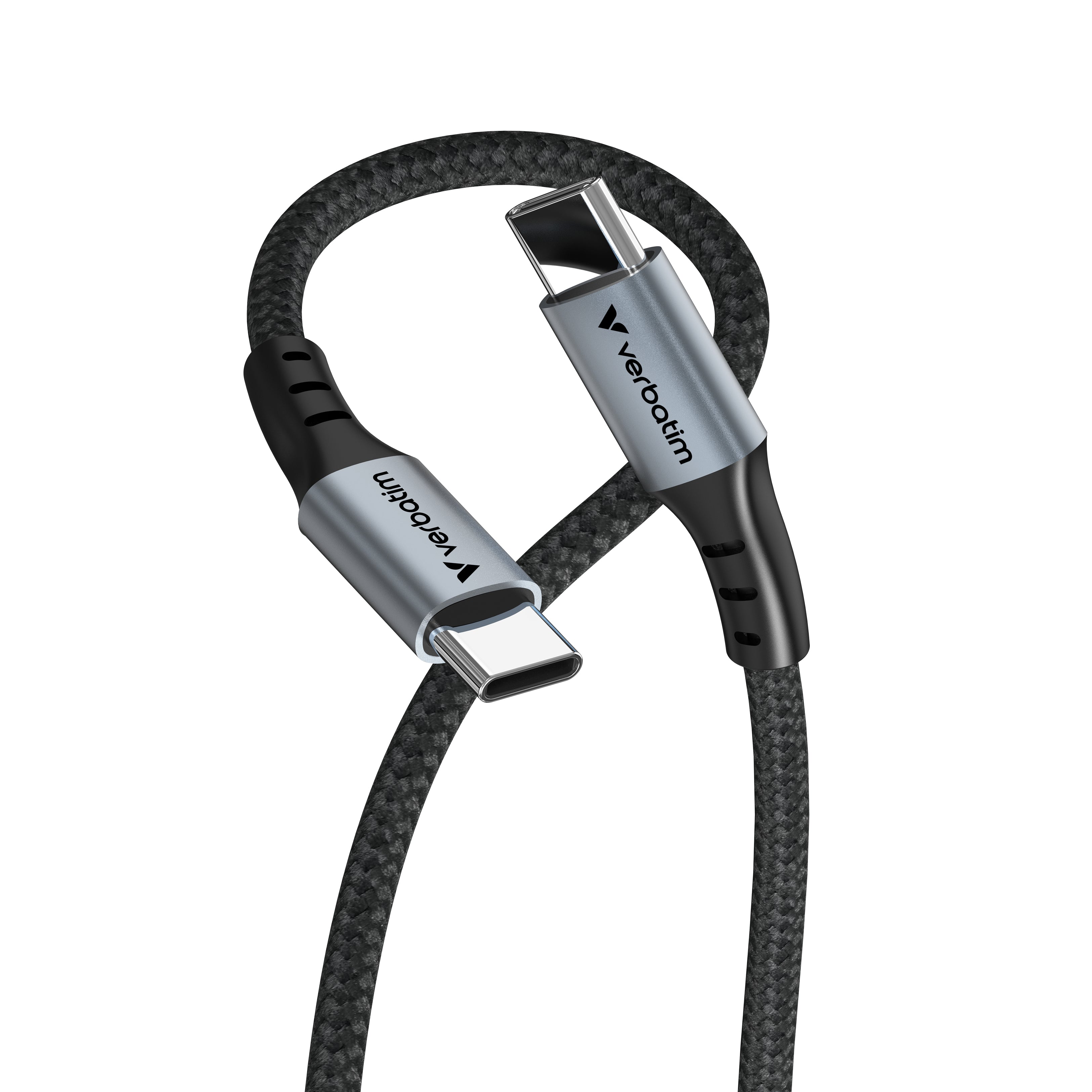 Câble USB-C Verbatim Sync & Charge 1,2m M/M 60W (Gris/Noir)