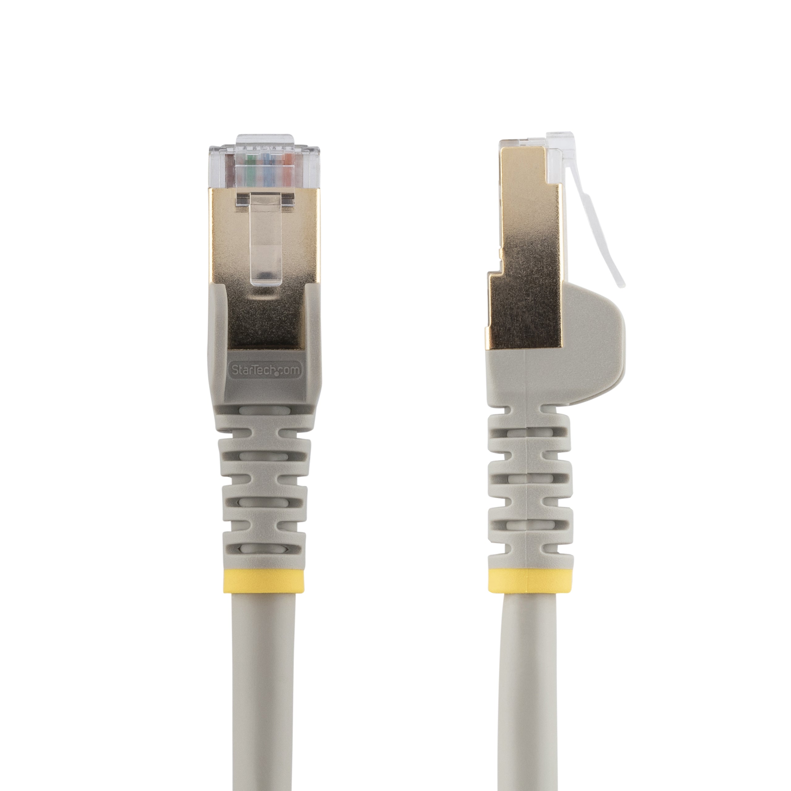 StarTech.com Câble réseau Cat6a STP sans crochet de 2 m - Gris - Cordon de raccordement - RJ-45 (M) pour RJ-45 (M) - 2 m - STP - CAT 6a - moulé, sans crochet - gris