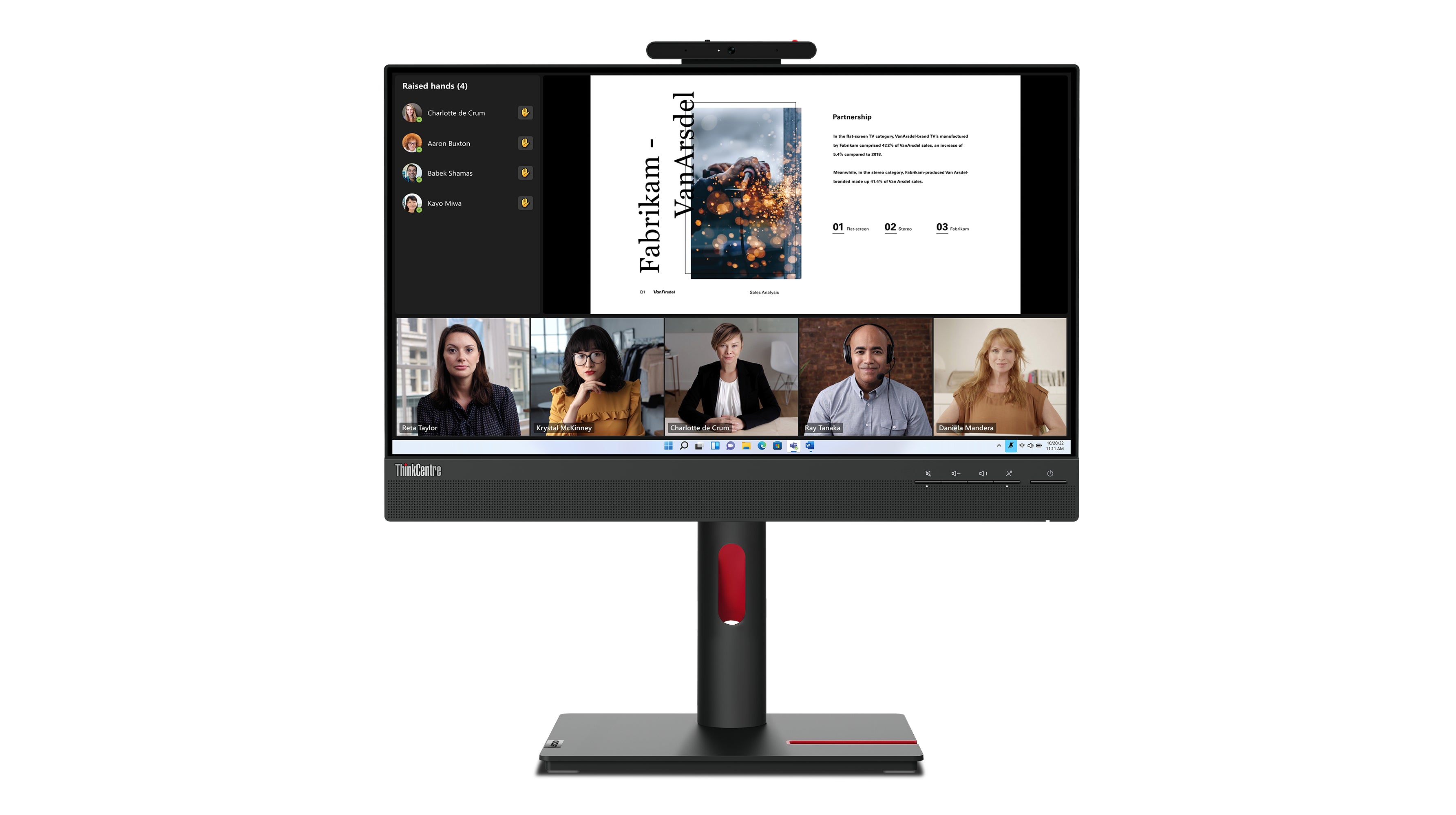 Lenovo ThinkCentre Tiny-in-One 22 Gen 5 - Écran LED - 22" (21.5" visualisable) - 1920 x 1080 Full HD (1080p) @ 60 Hz - IPS - 250 cd/m² - 1000:1 - 4 ms - HDMI, DisplayPort - haut-parleurs - noir